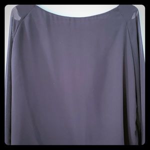 Navy sheer blouse from Class Italy
